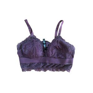 Torrid Curve Purple Lace Triangle Cup Bralette Plus 0 (L) Wireless